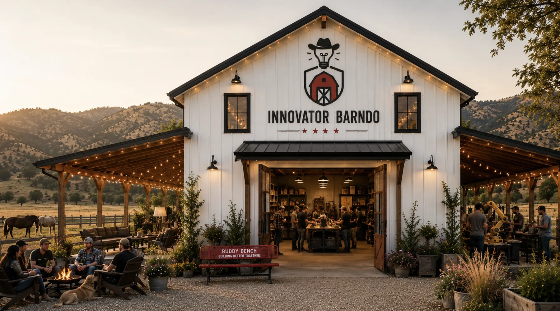 The Innovator Barndo maker lab in a rural mountain setting